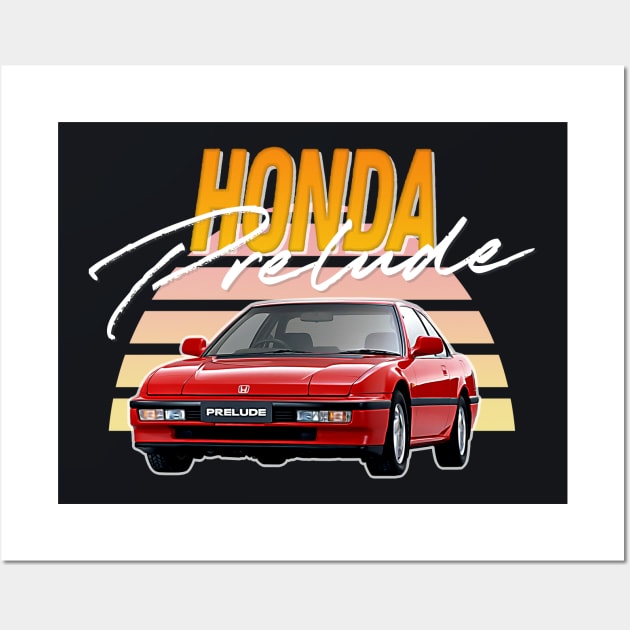 80s Honda Prelude / Retro Gift Design Wall Art by DankFutura